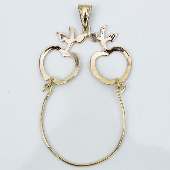 Vintage 10k Yellow Gold Apple Charm Holder Pendant - Picture 3 of 3